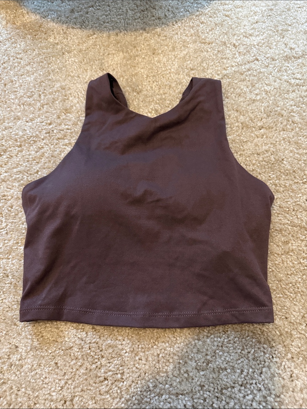 Kyodan Cropped Tank Top in Dark Brown